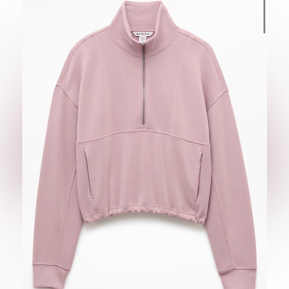 Athleta Seasoft Rib 1/4 Zip Popover